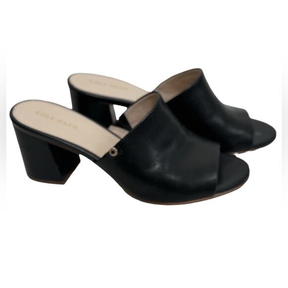 Cole Haan Shoes - Cole Haan Black Slip On Mules Size 7.5